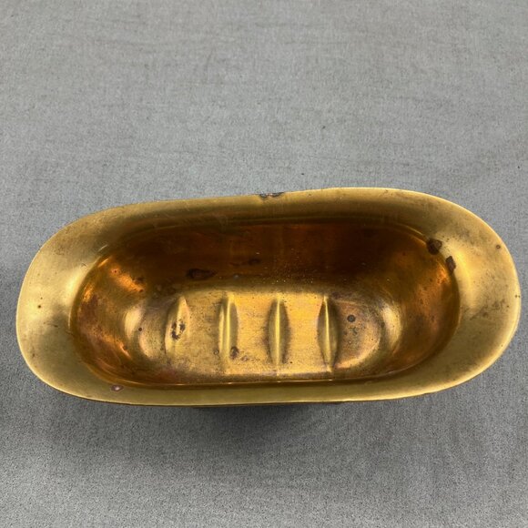 Dollhouse Miniature Brass Tub Claw Foot Bathtub Soap Dish 5.5" - Picture 6 of 7
